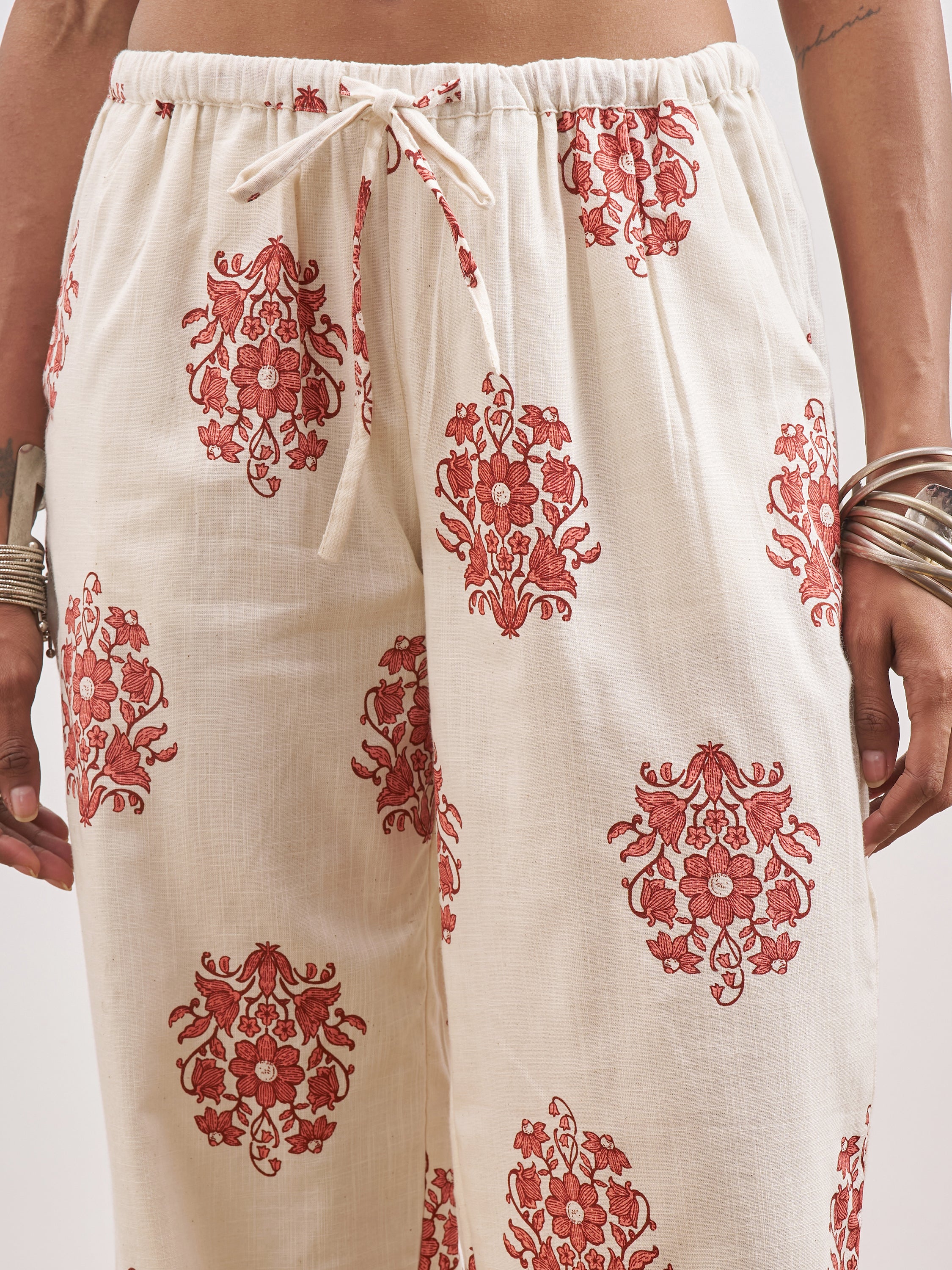 Vara By Vishudh Women Off White Shirt With Trouser - Off White - Image 6