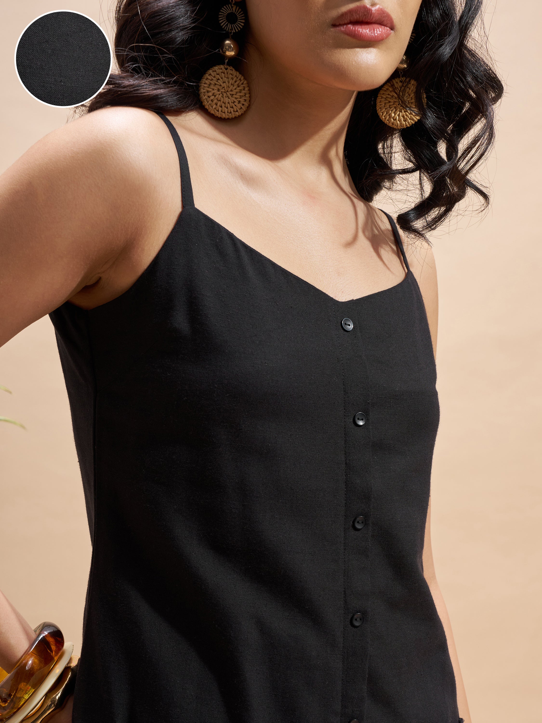 Vara By Vishudh Women Black Top With Trouser Co-Ords - Black - Image 5
