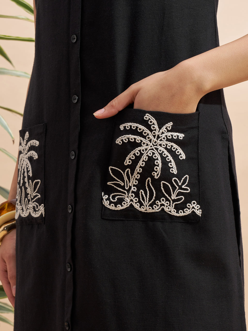 Vara By Vishudh Women Black Top With Trouser Co-Ords - Black - Image 6