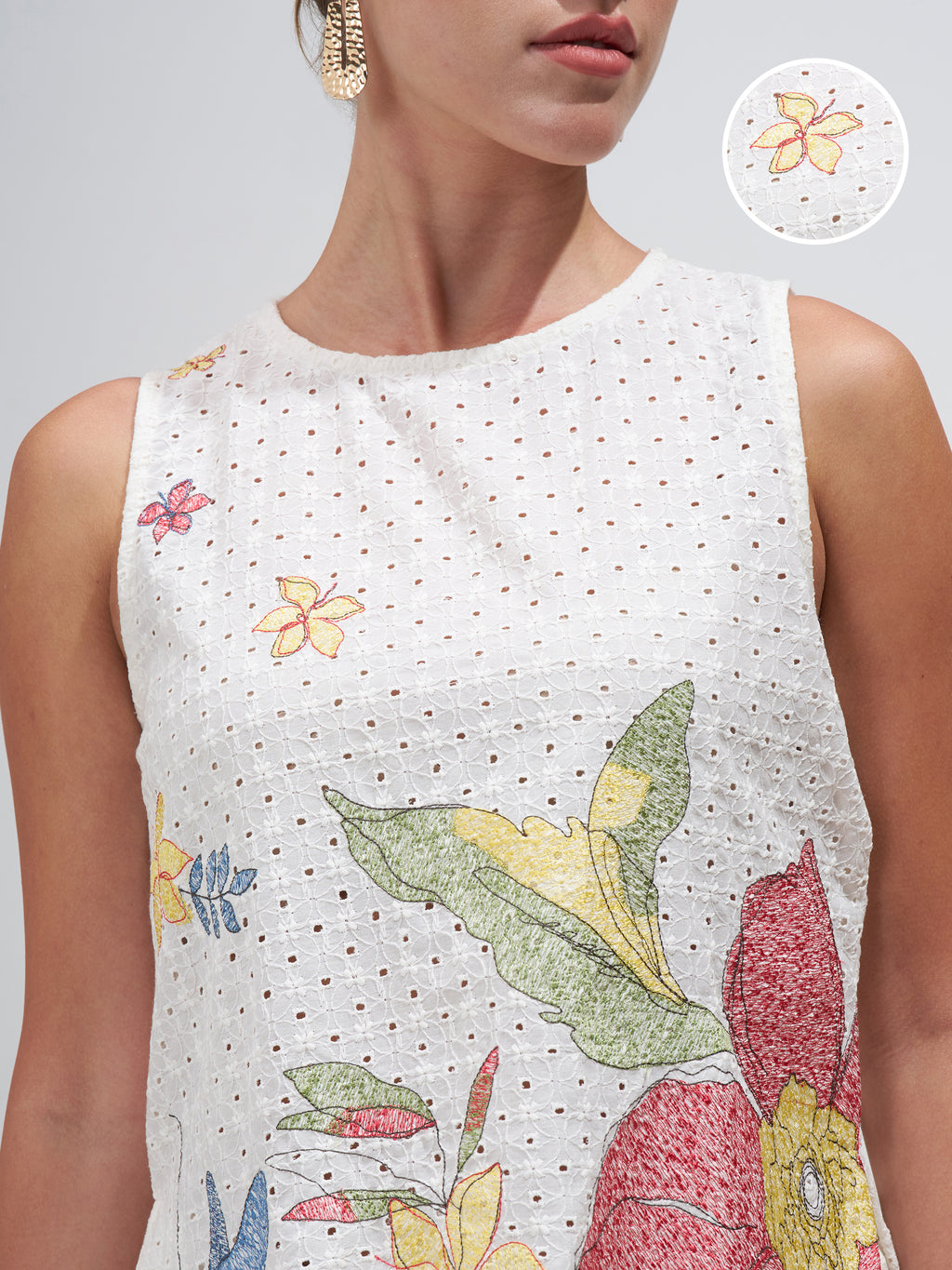 Vara By Vishudh Women Off White Top With Palazzo Co-Ords - Off White - Image 5