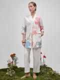 Vara By Vishudh Women Off White Shirt With Palazzo Co-Ords - Off White - Image 1