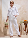 Vara By Vishudh Women White Shirt With Trouser Co-Ords - White - Image 1