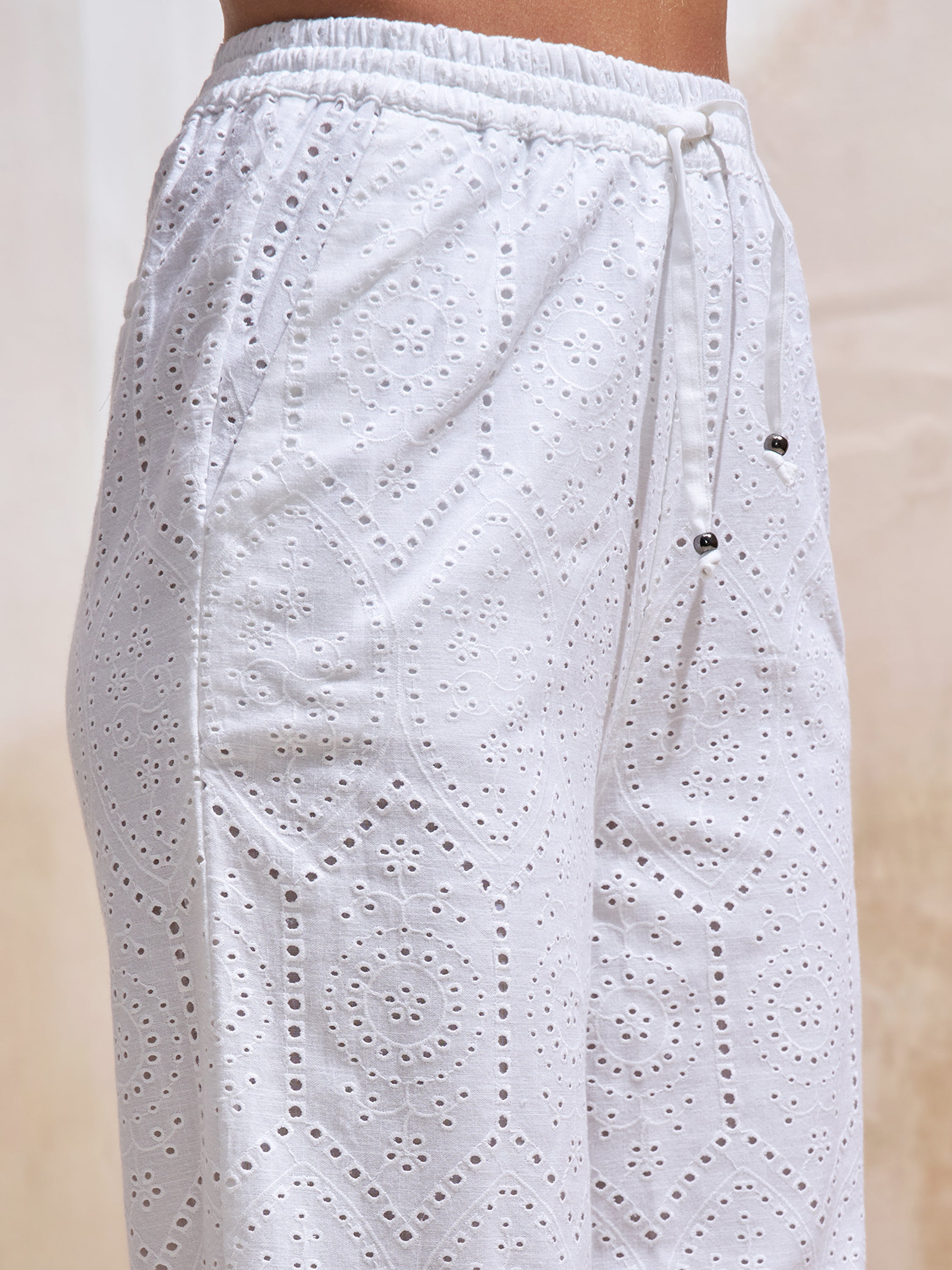 Vara By Vishudh Women White Shirt With Trouser Co-Ords - White - Image 6