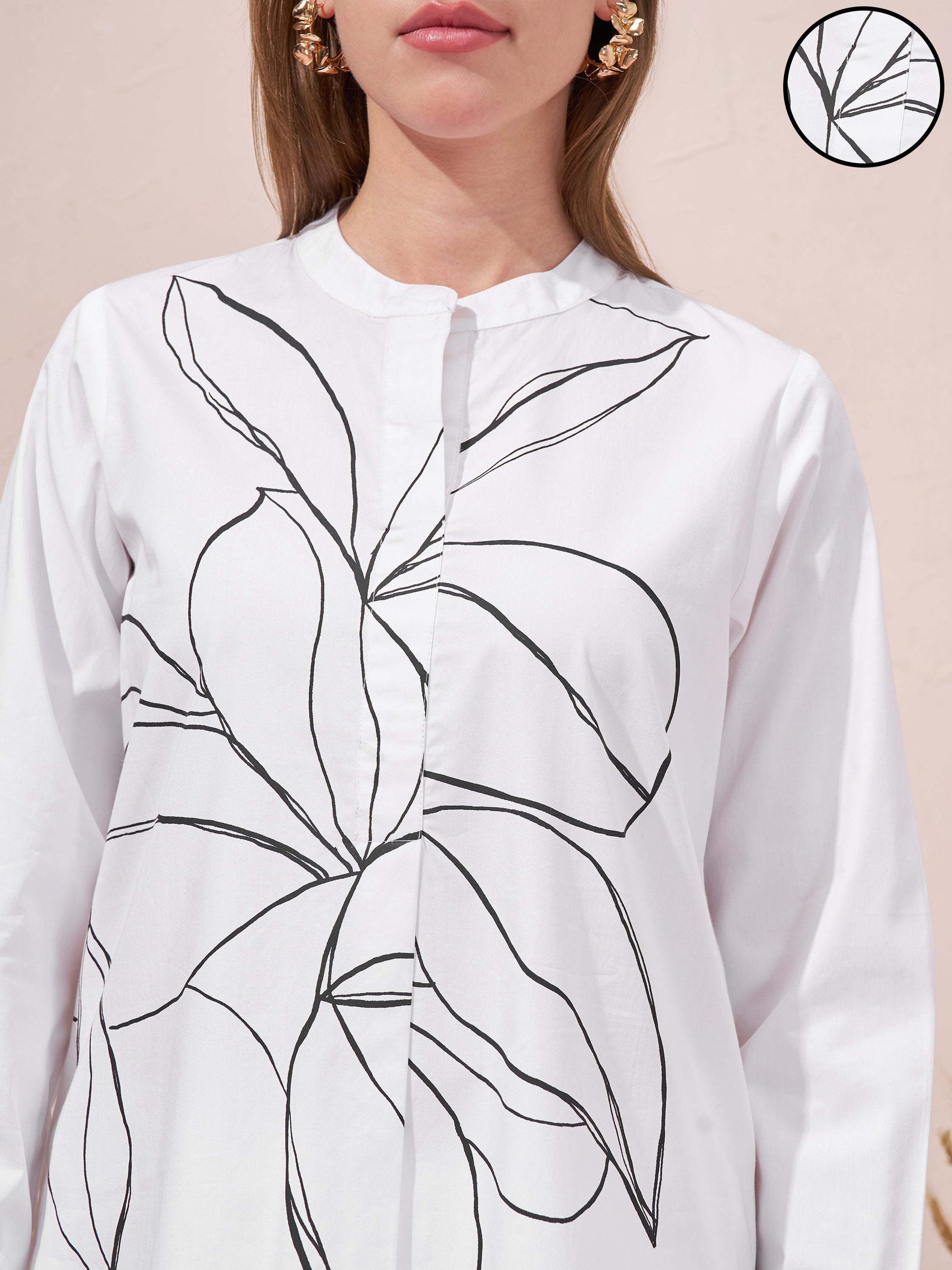 Vara By Vishudh Women White Tunic With Trouser Co-Ords