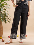 Vara By Vishudh Women Black Regular Fit Casual Trouser - Black - Image 1