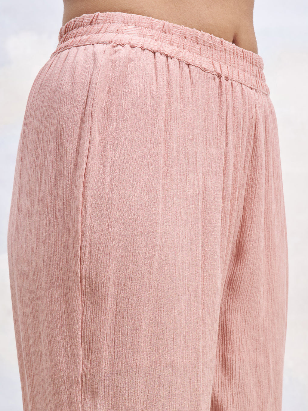 Vara By Vishudh Women Pink Embroidered Kurta With Trouser - Pink - Image 6