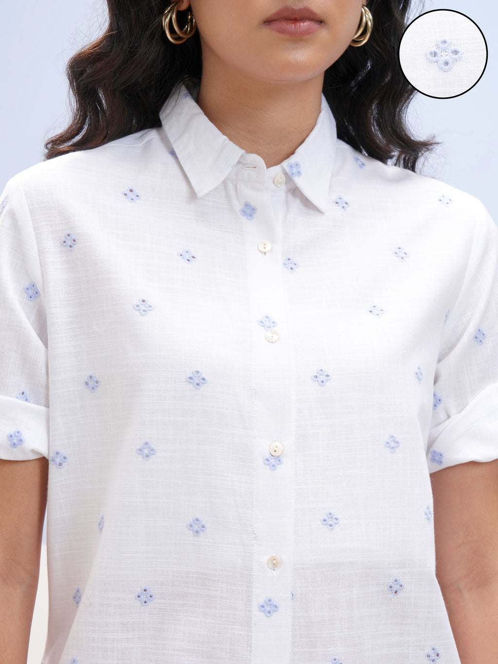 Vara By Vishudh Women White Embroidered Straight Kurta - White - Image 5