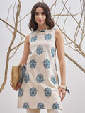 Vara By Vishudh Women Off White Printed Straight Kurta - Off White - Image 1