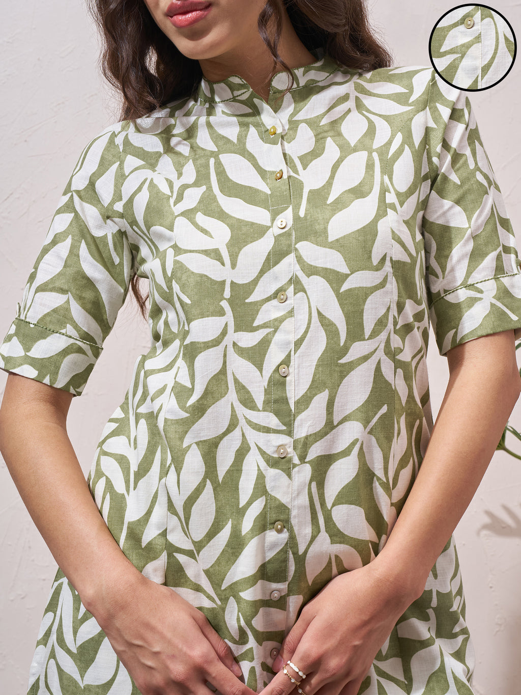 Vara By Vishudh Women Green Printed Straight Kurta - Green - Image 5