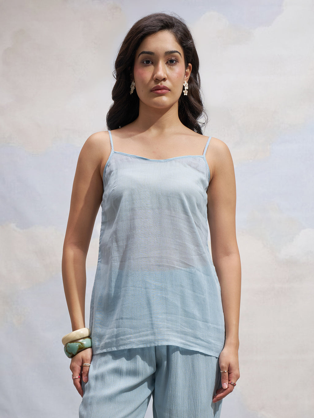 Vara By Vishudh Women Blue Printed Straight Kurta - Blue - Image 6