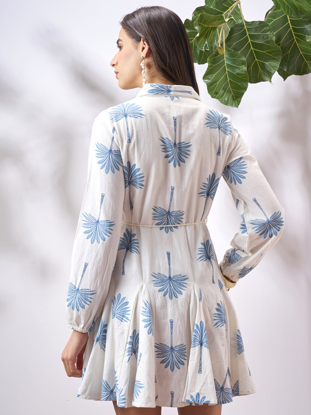 Vara By Vishudh Women Off White Printed Fit and Flare Dress - Off White - Image 3