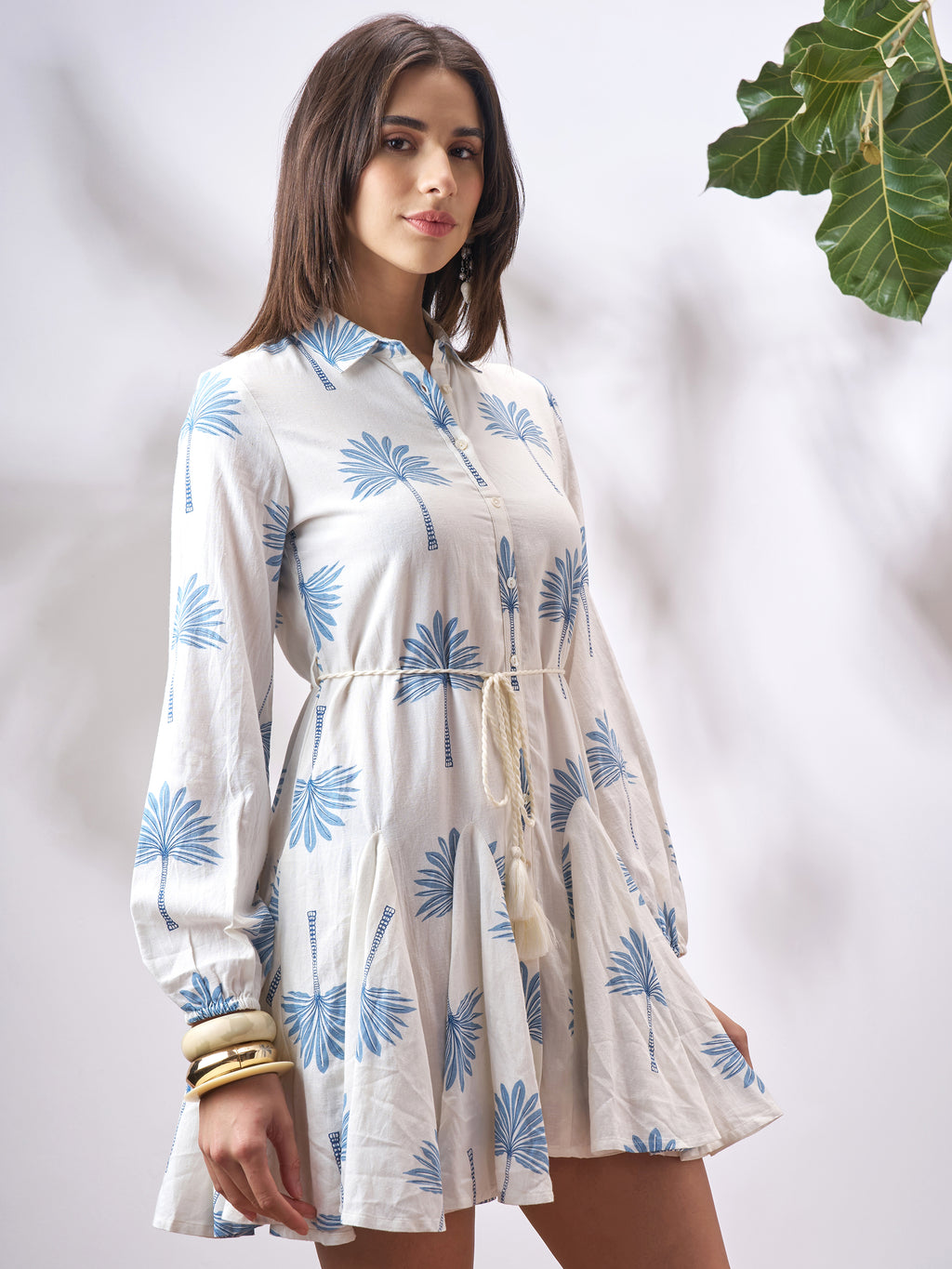 Vara By Vishudh Women Off White Printed Fit and Flare Dress - Off White - Image 6