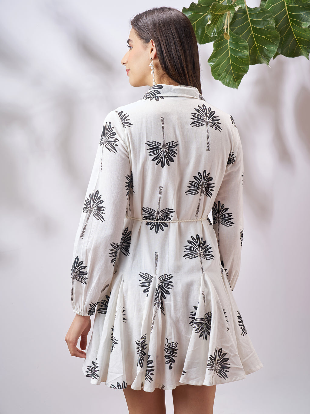 Vara By Vishudh Women Off White Printed Fit and Flare Dress - Off White - Image 3
