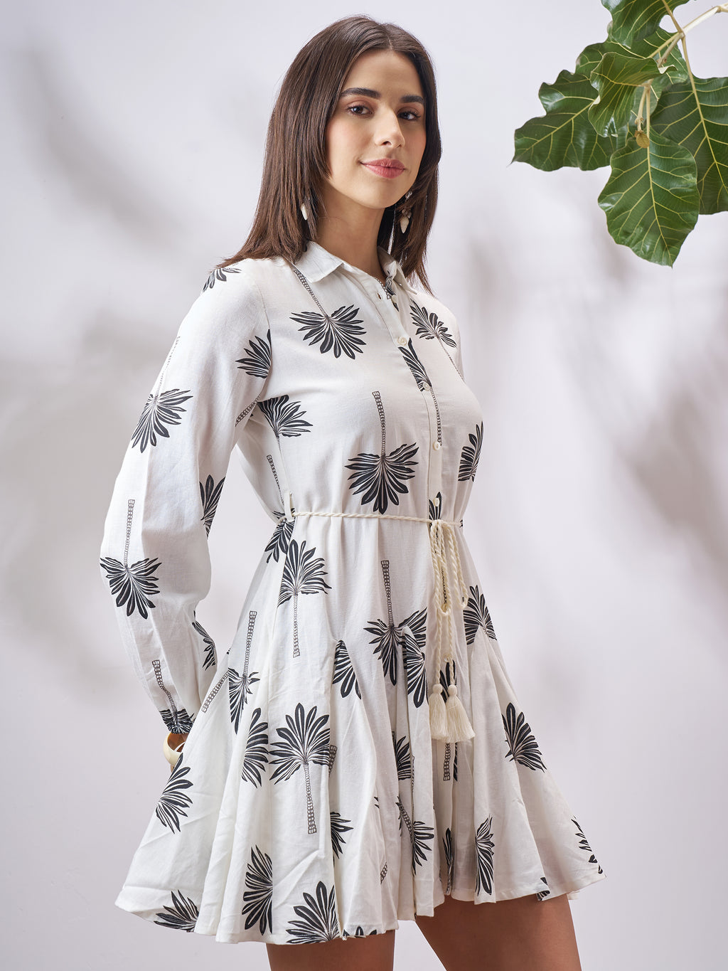 Vara By Vishudh Women Off White Printed Fit and Flare Dress - Off White - Image 6