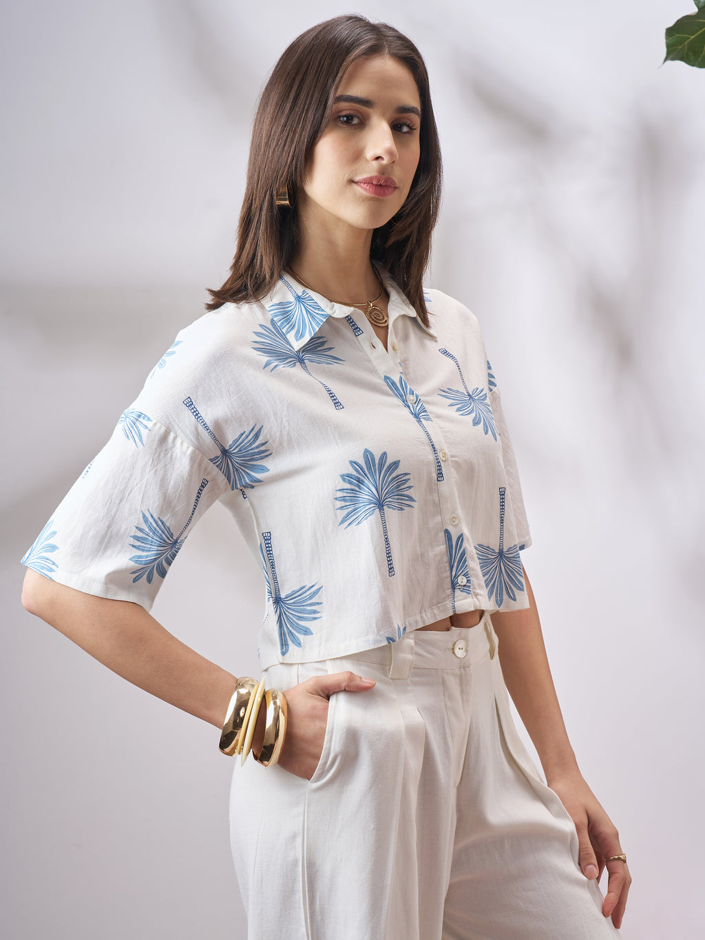 Vara By Vishudh Women Off White Printed Casual Shirt - Off White - Image 6