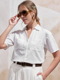 Vara By Vishudh Women White Embroidered Casual Shirt - White - Image 1
