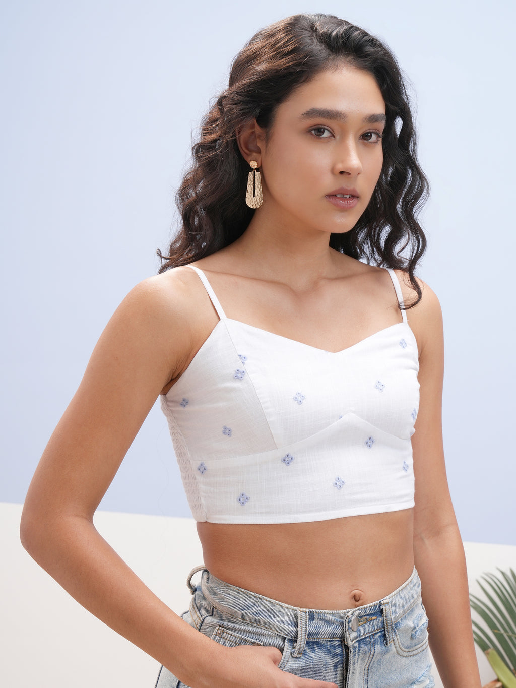 Vara By Vishudh Women White Embroidered Top - White - Image 6