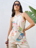Vara By Vishudh Women Off White Printed Top - Off White - Image 1