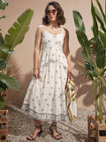 Vara By Vishudh women Off White Printed A-Line Dress - Off White - Image 1